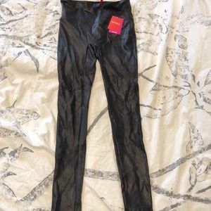 SPANX Faux Leather Leggings Small